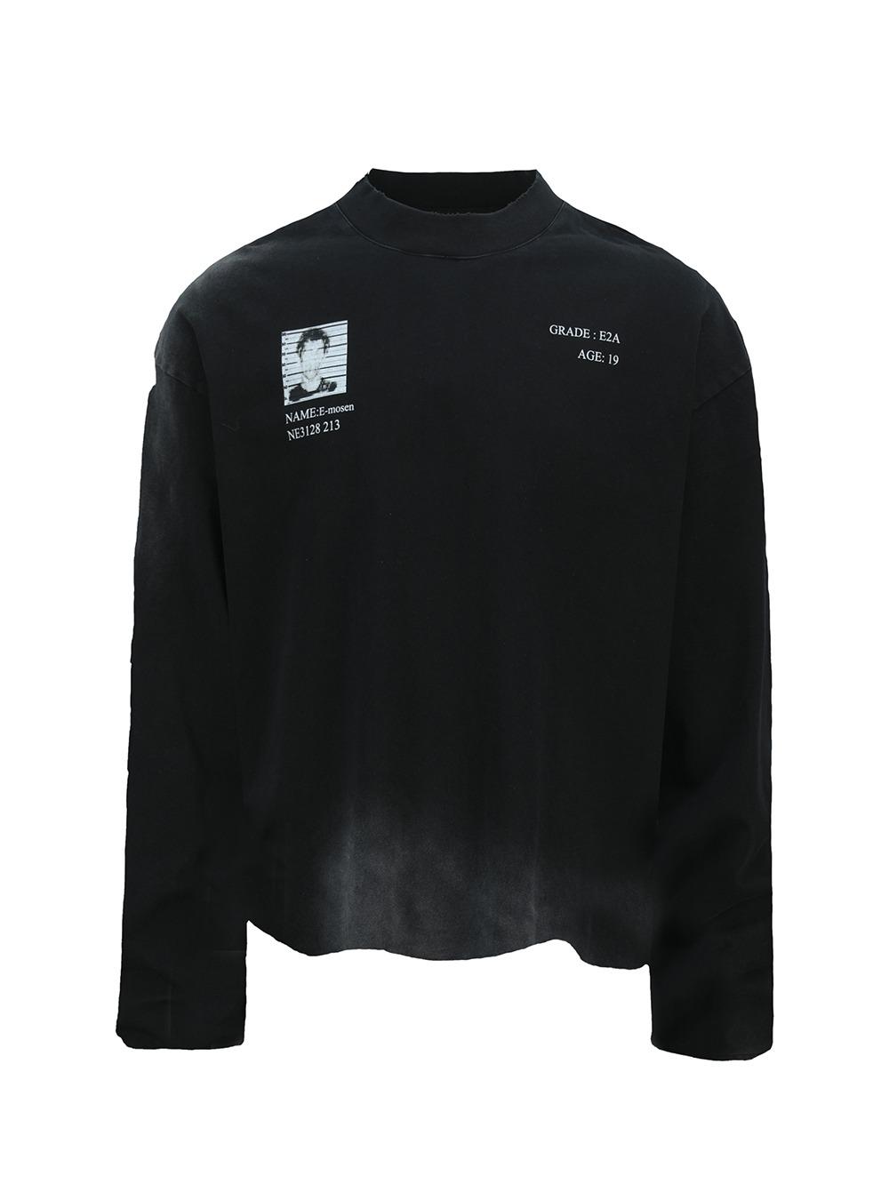 [no E mosen] Print Heavyweight Long Sleeve T-Shirt