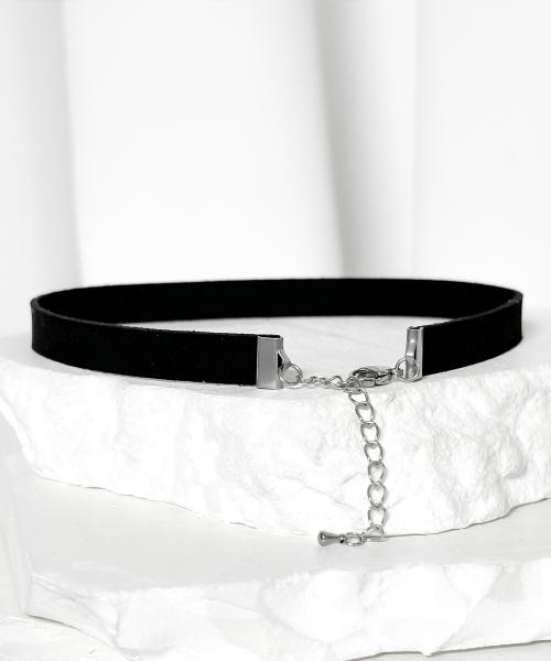 패브릭 초커 목걸이_블랙/스카이/그레이/핑크