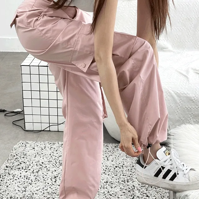[S~L/투웨이]  썸머 나일론 포켓 여름 카고팬츠 허리스트링 핏보장 조거팬츠/와이드팬츠/투웨이팬츠/여름바지/카고바지