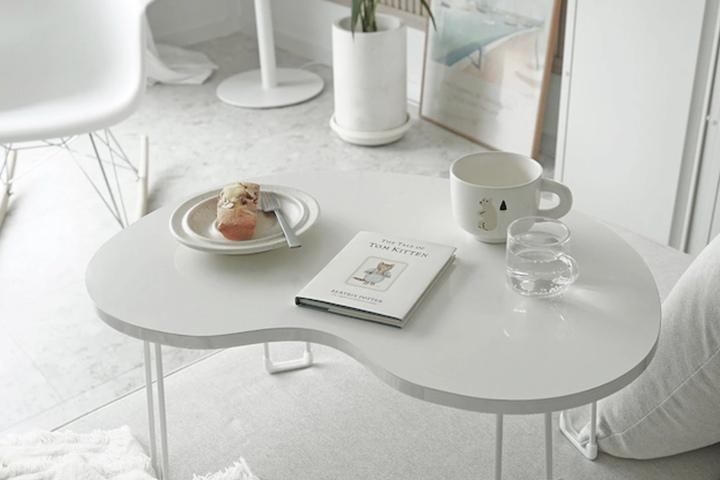 밀크 키드니빈즈 접이식 좌식 테이블(사이즈선택)