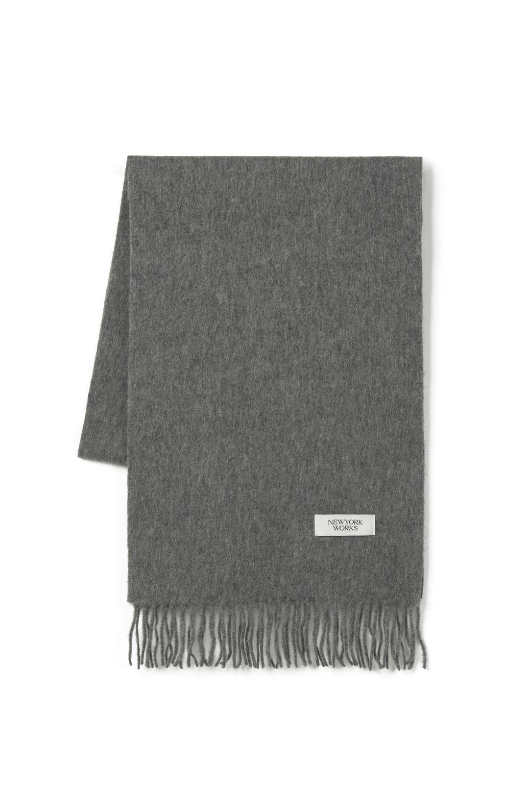 [GIFT BOX] WOOL100% CLASSIC MUFFLER_CHARCOAL