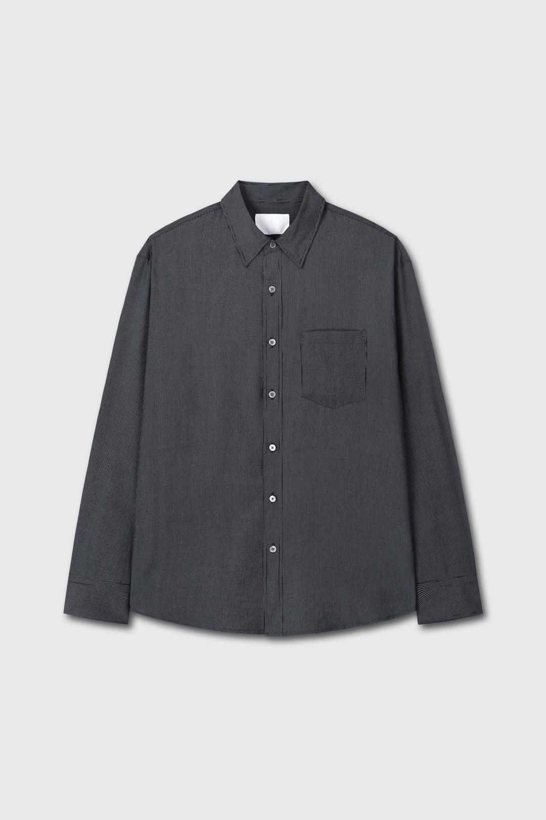LOOSED STRIPE SHIRTS (BLACK)