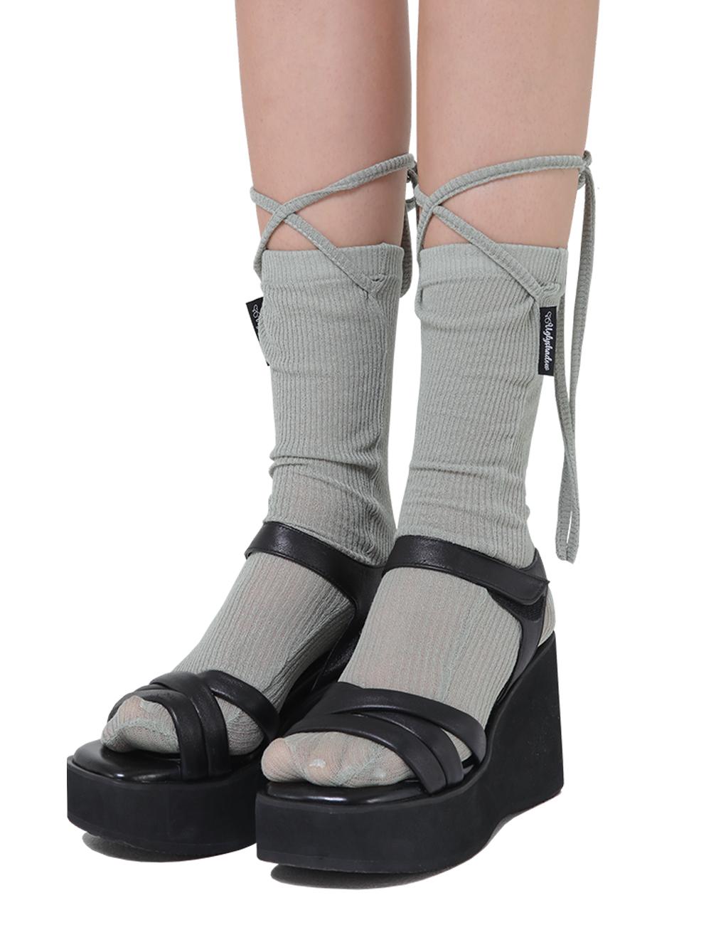 LACE SHORT SOCKS(GREEN)