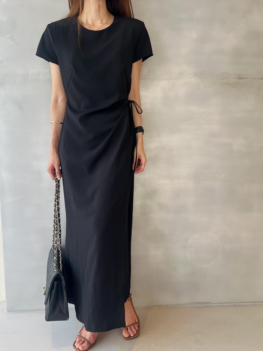 Side Shirring Dress - 어깨 패드로 핏이 깔끔한 원피스, 재입고, 주문폭주 6/9 순차발송