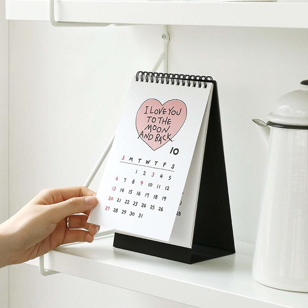 2024 두들 탁상 달력 24년 귀여운 데스크 캘린더 작은 2024 미니 책상 메모 달력