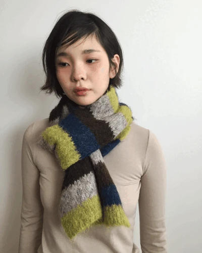 [MD추천]울터치 스트라이프 머플러 (3color)