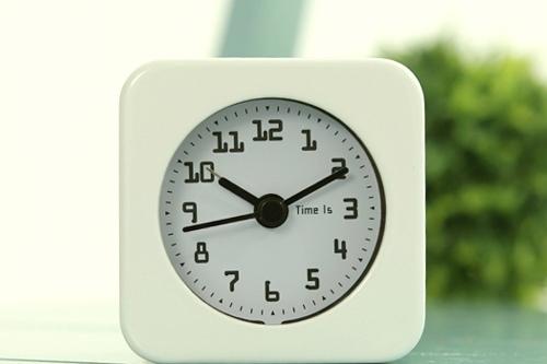미니 스퀘어 저소음 알람 탁상시계 3종