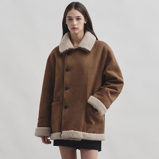 리버시블 스웨이드 무스탕 브라운 MDJK038BROWN