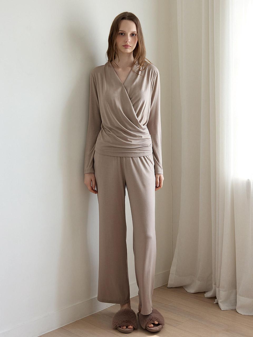 드레이프 랩 세트 - 딥베이지