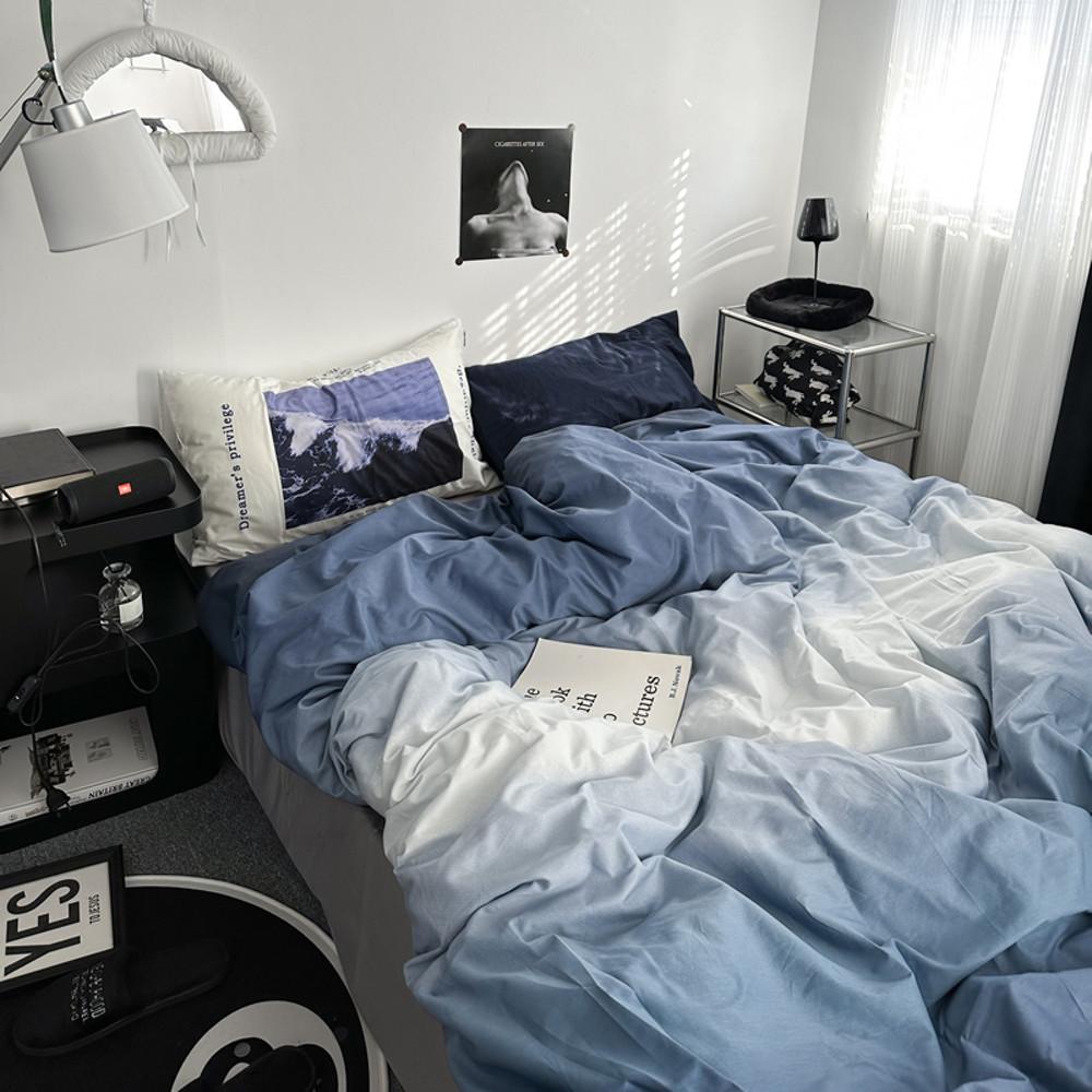 페르지아 오션블루 그라데이션 사계절이불 베개 부드러운 침구커버세트 침실 싱글 슈퍼싱글 퀸