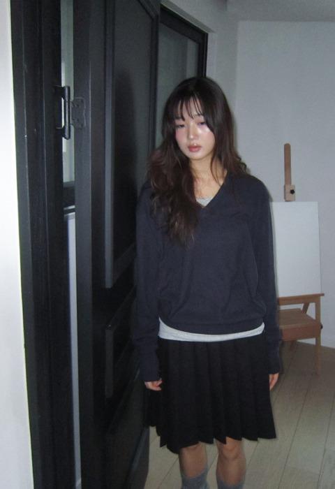 나의나인 Button warmer knit [2c]