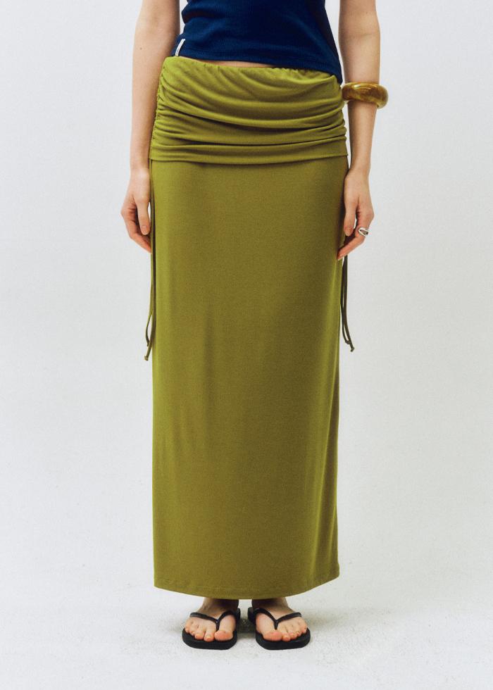 Every Day Comfort Long Skirt_CTS618(Olive)