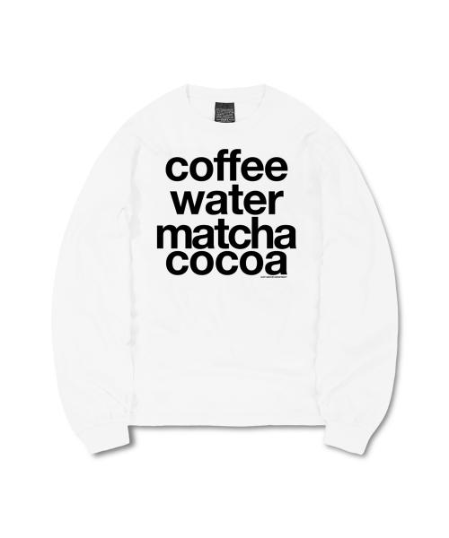 FAV DRINKS LONG SLEEVE TEE (WHITE)