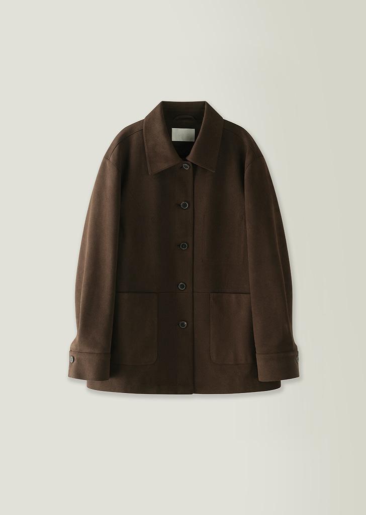 Suede work jacket / Brown