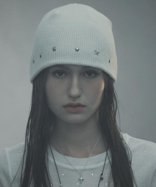 [5TH RESTOCK] EDDY STUD BEANIE_WHITE