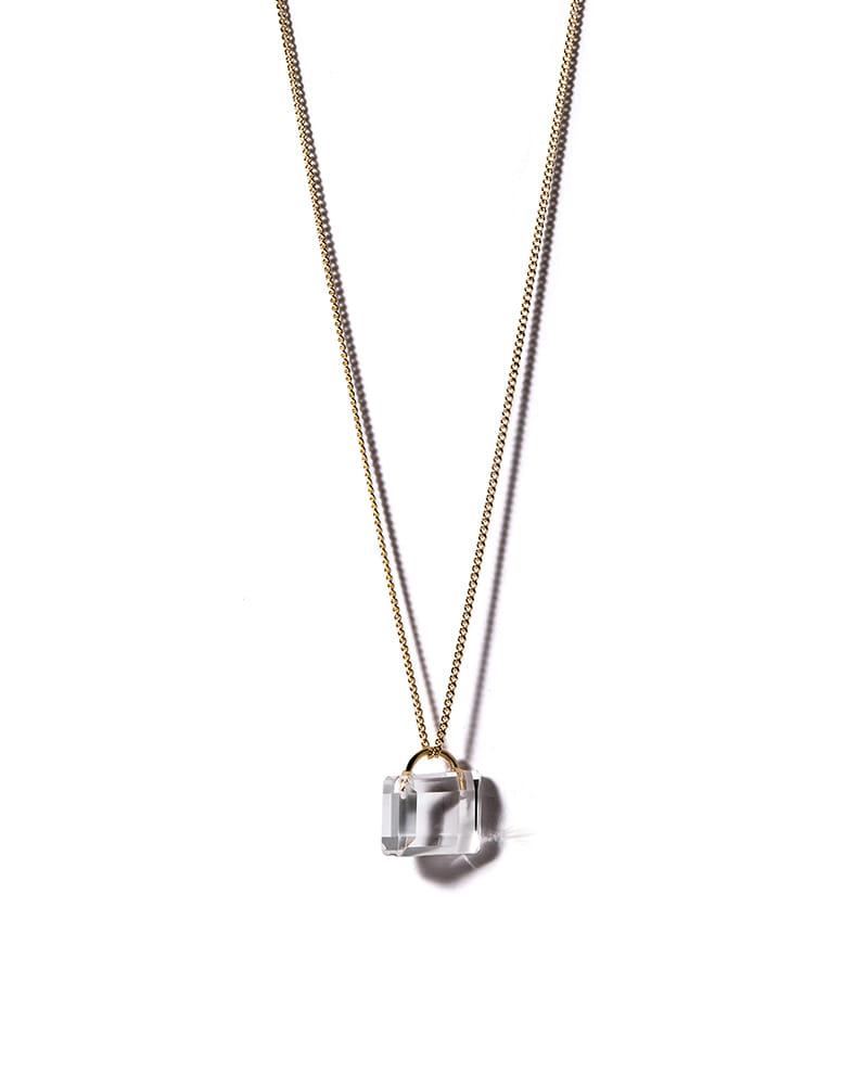COLORLESS PADLOCK NECKLACE
