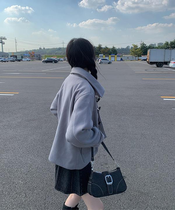 캐미 모직 숏 떡볶이 더플 코트 (2color)