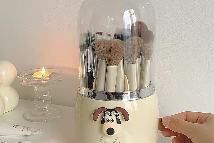 그로밋 회전 브러쉬 화장품 정리함 정리대 보관함