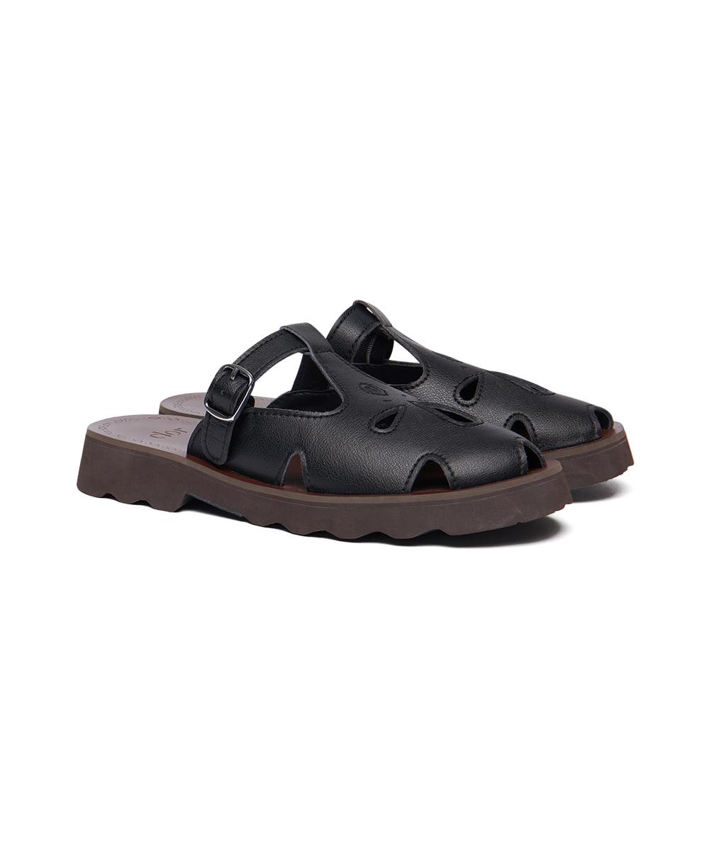 [NEW 10%ㅣ05.20이내 출고] PETAL CUTOUT SLIPPERS - BLACK