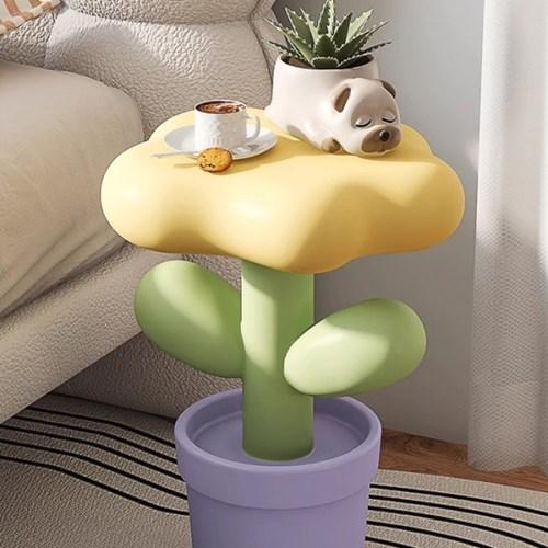 사이드 티 보조 침대 베드 베란다 테이블 미니탁자 귀여운 인테리어