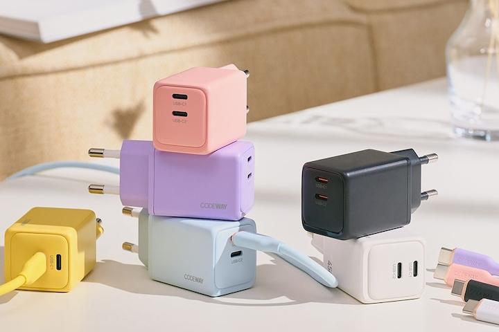 팔레트 45W 초 고속 충전기 + 100W C to C 타입 초고속 충전 케이블 2M,세트