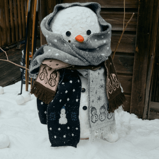 wool snowman muffler (4 colors)