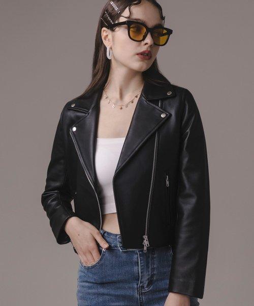 양가죽 스탠다드 라이더 자켓