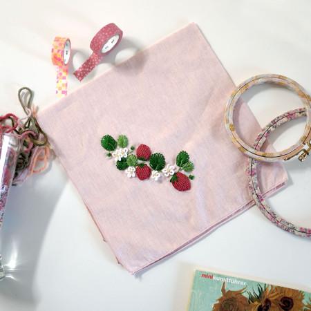 딸기 꽃 손수건 DIY 패키지