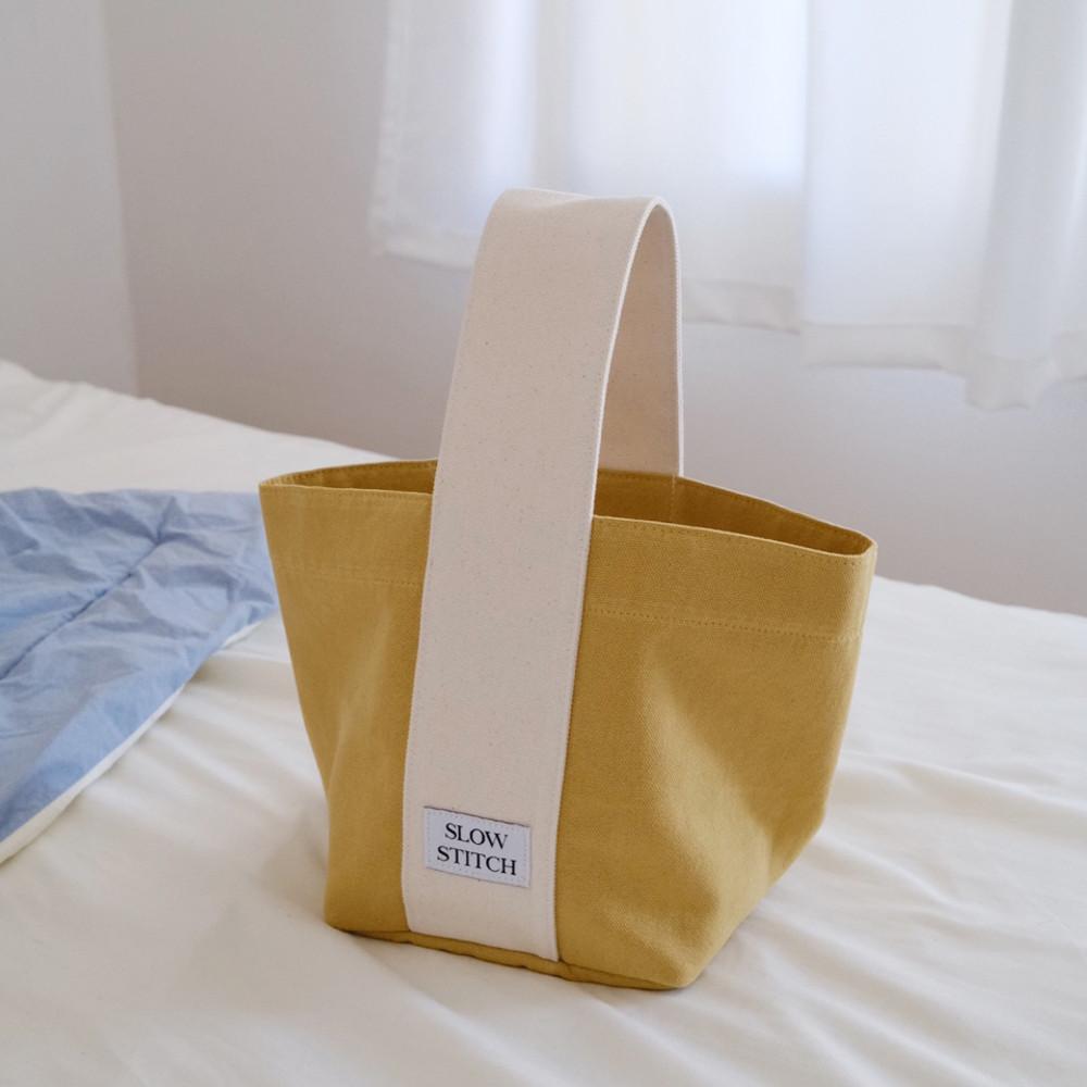 signature small tote bag - mustard