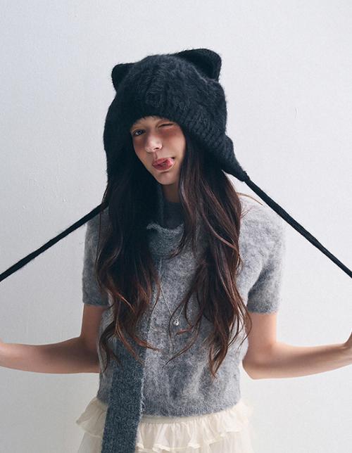 래빗 퍼 무드팝 캣햇 (3 Colors)