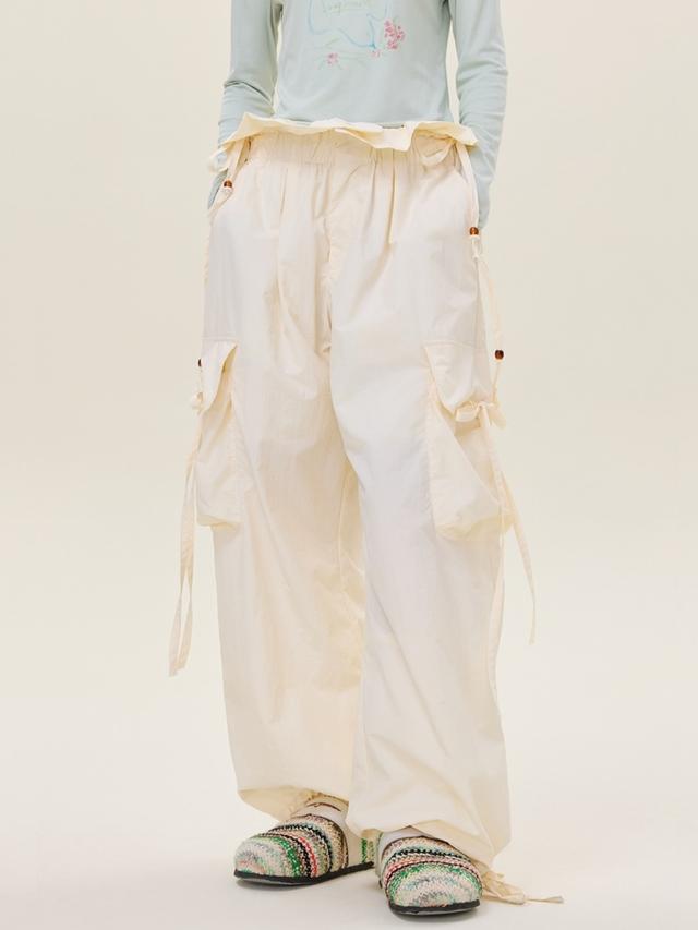 MOSTWANTEDLAB Ruffle Bud Quick Dry Overall Pants (2color)