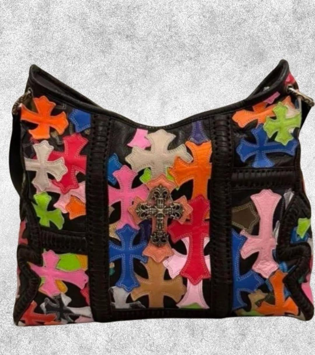 【日本未入荷】 CHROME HEARTS クロムハーツ リトルリヨン フィリグリークロス マルチカラー ショルダーバッグ | chromehearts