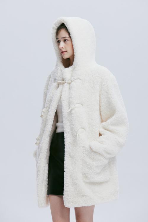 애프터아워즈(AFTERHOURS)  SHEARLING DUFFLE HALF COAT (IVORY) - 사이즈 & 후기 | 무신사