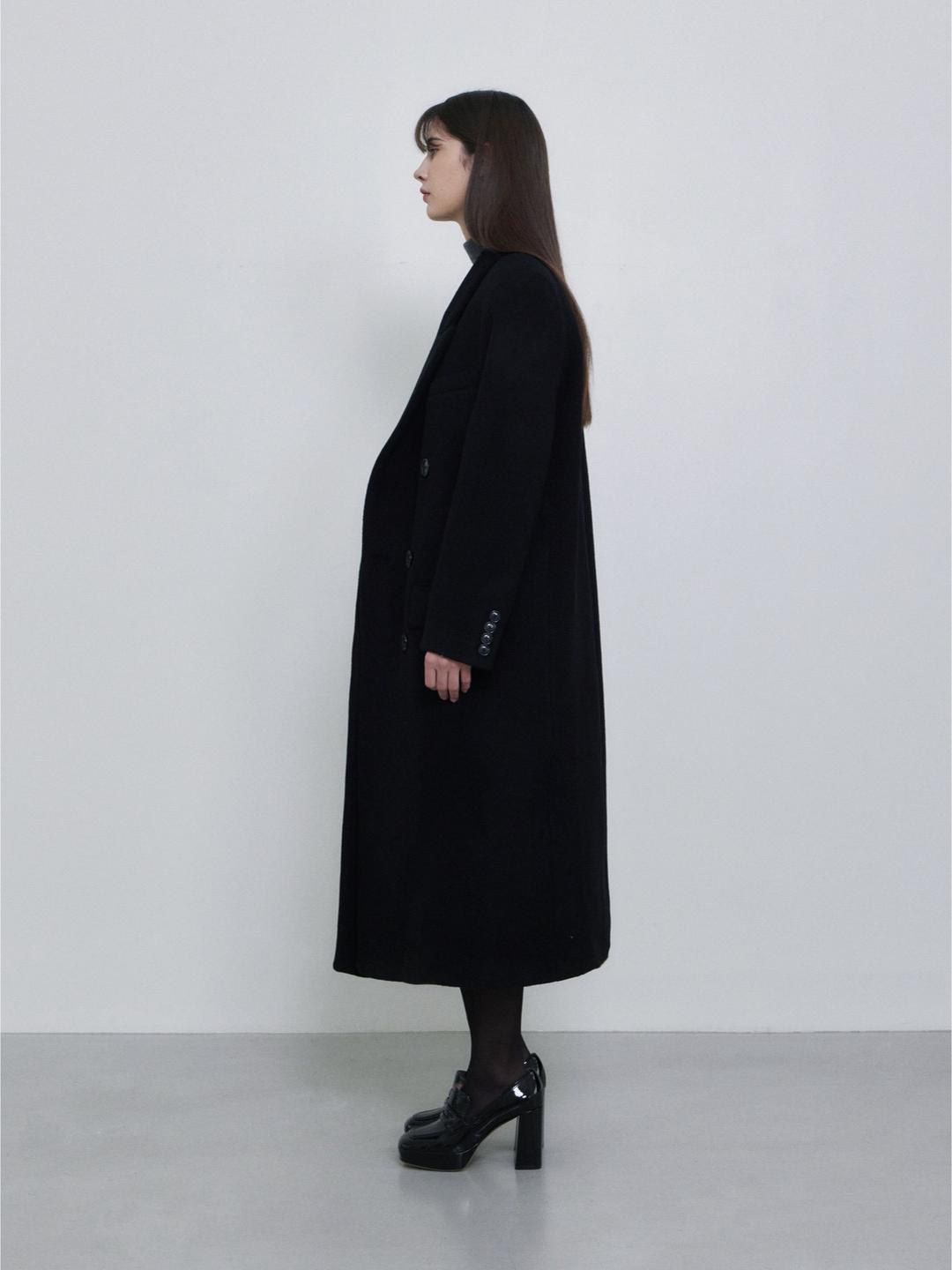 [김태리 착용] NORMOR(노머) Cashmere Long Coat Black