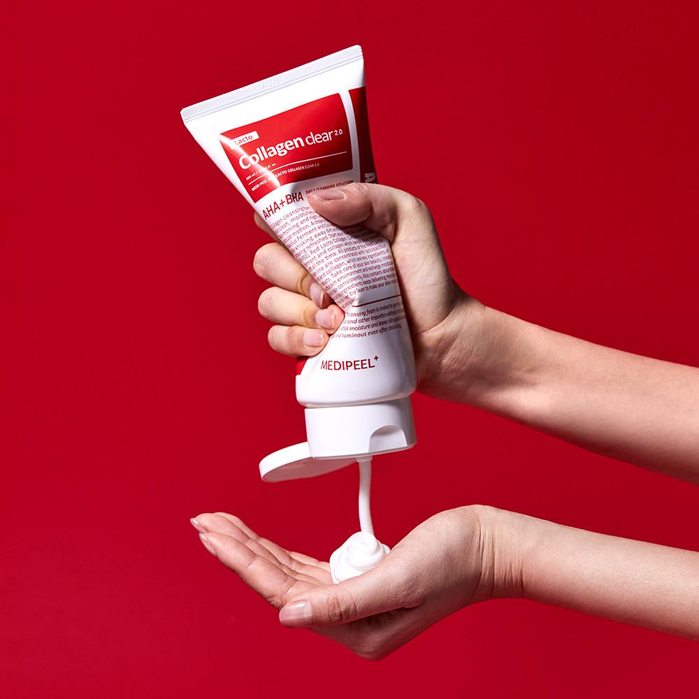 메디필 레드 락토 콜라겐 클리어 2.0 300ml 대용량 모공 클렌징폼 : 메디필