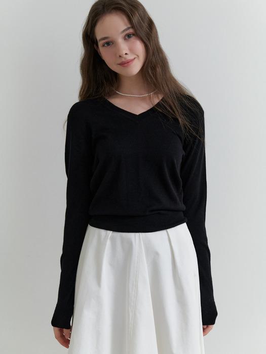 Fond v-neck knit (black)