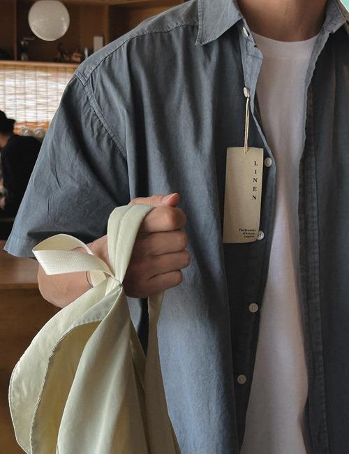 Linen 피그먼트 반팔셔츠(10color)