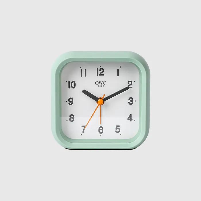 OWC시계 이지라이프 조명 알람 무소음 탁상시계, 민트 OTM1636M
