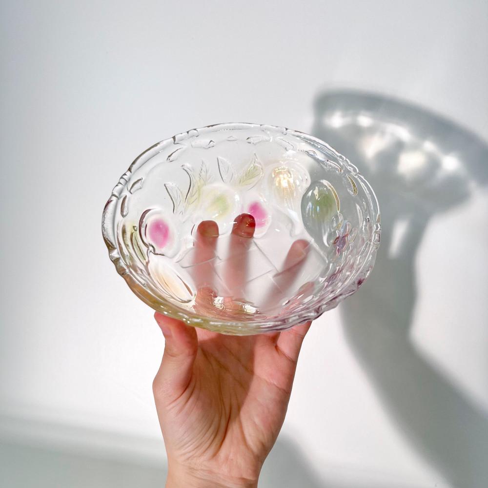 [빈티지그릇] 후르츠 바스켓 크리스탈 유리볼 / 디저트볼 요거트볼 화채볼