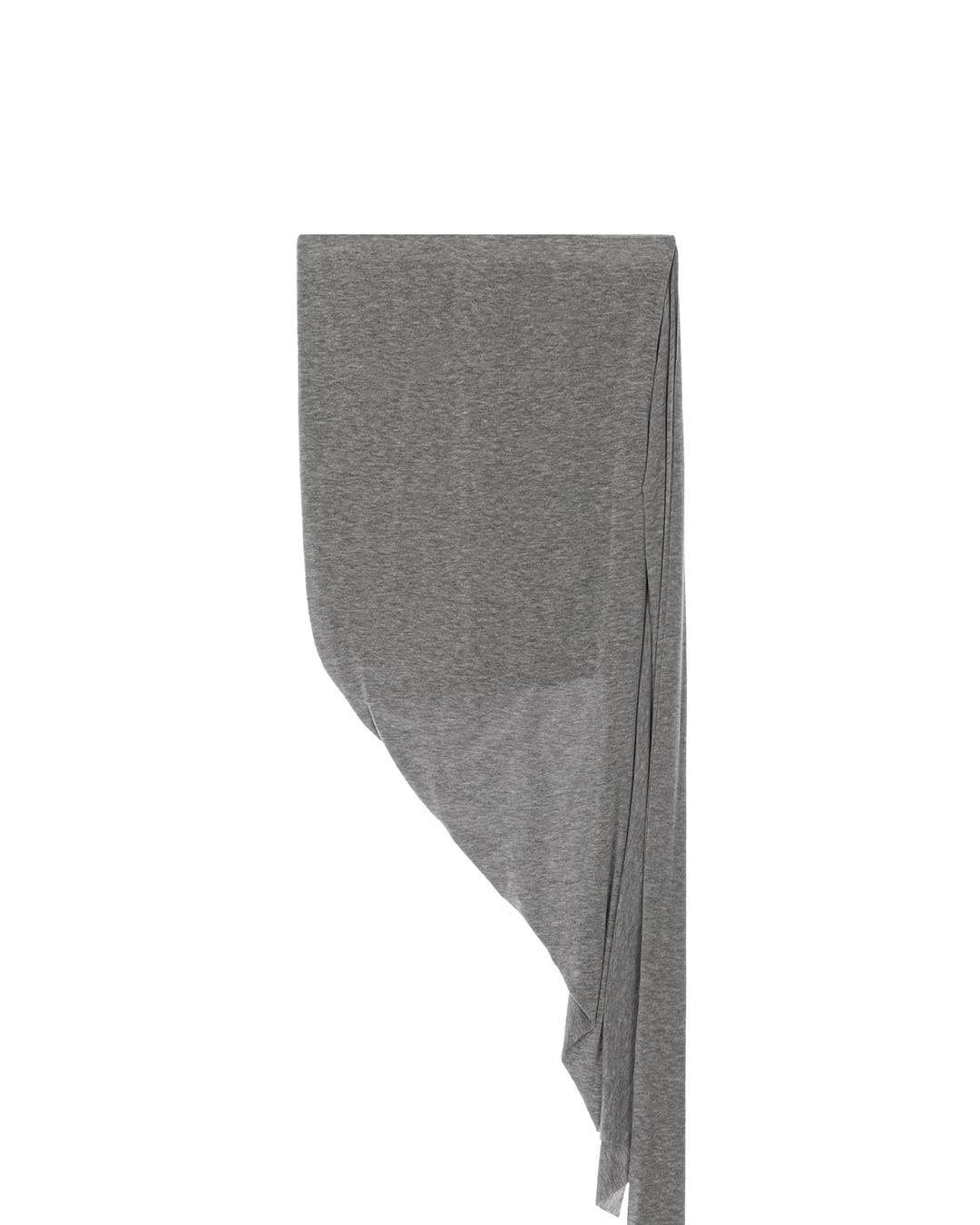 ASYMMETRICAL DRAPED LONG SKIRT, GREY