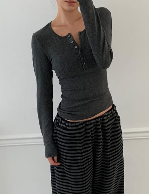 cozy henley neck top