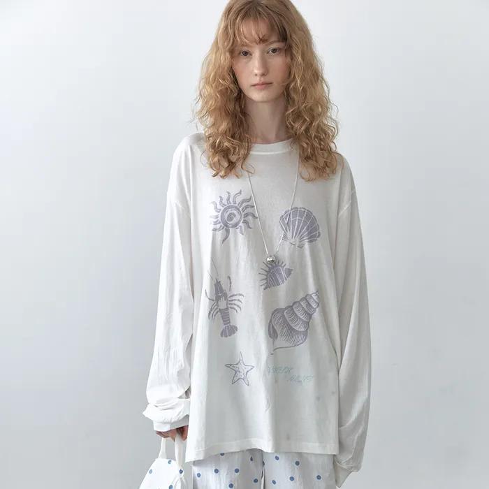 [8th_08/22 예약배송] Summer vacation long sleeve tee_ivory
