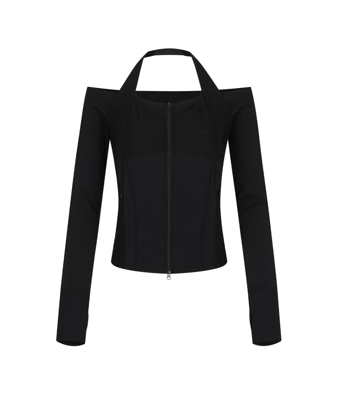 Off-Shoulder Halter Jacket / Black