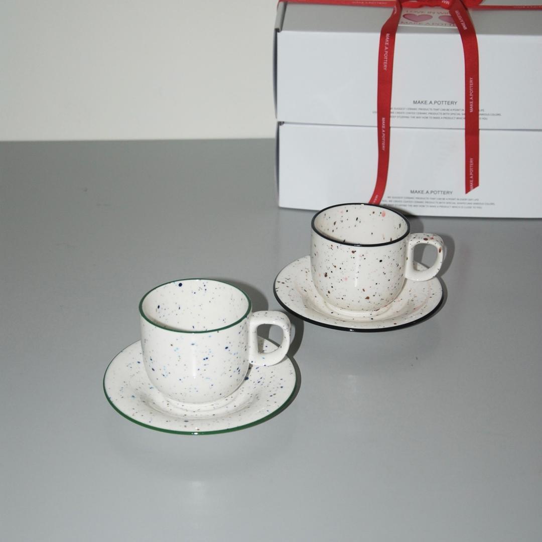[선물포장]line mug/saucer 2set