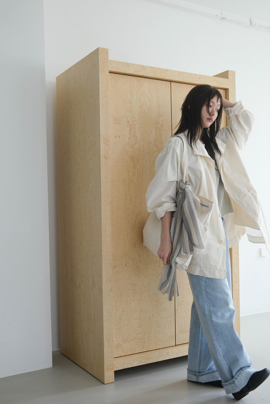 Como washed cotton half jacket (2col)