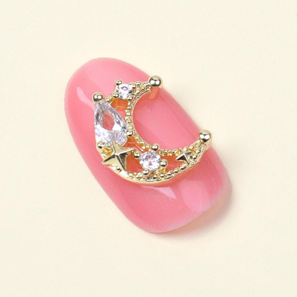 문크리스탈 지르콘 네일파츠 1개입 (럭셔리 웨딩네일 셀프 네일아트재료)