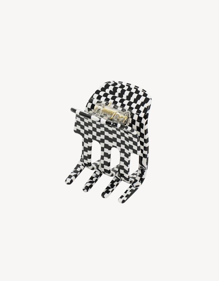 청크 URSA 헤어 집게핀 글로시 글리치체크