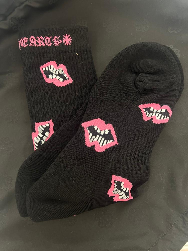 [THE DOSAN/당일 출고] 크롬하츠 매티보이 양말 블랙/핑크