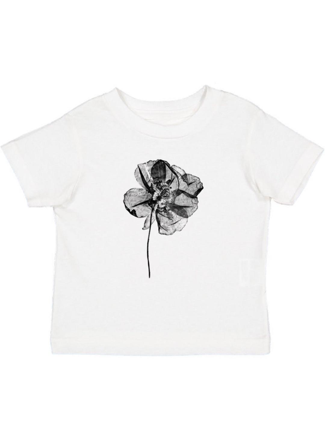 Flower Baby Tee - Small / Black