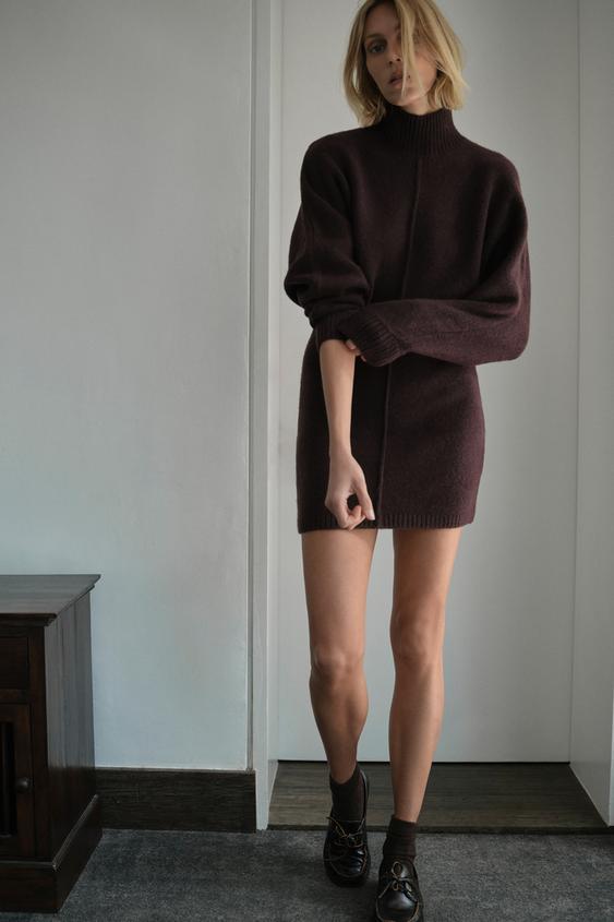 소프트 니트 미니 원피스